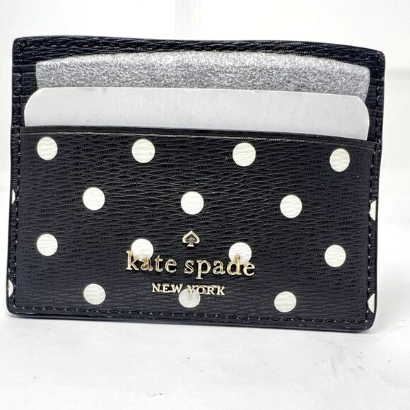 Disney Kate Spade Minnie Mouse Polka Dot Card Holder Wallet NWOT Limited Edition - Picture 2 of 6